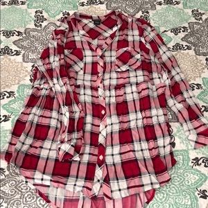 Torrid Red Plaid Tunic